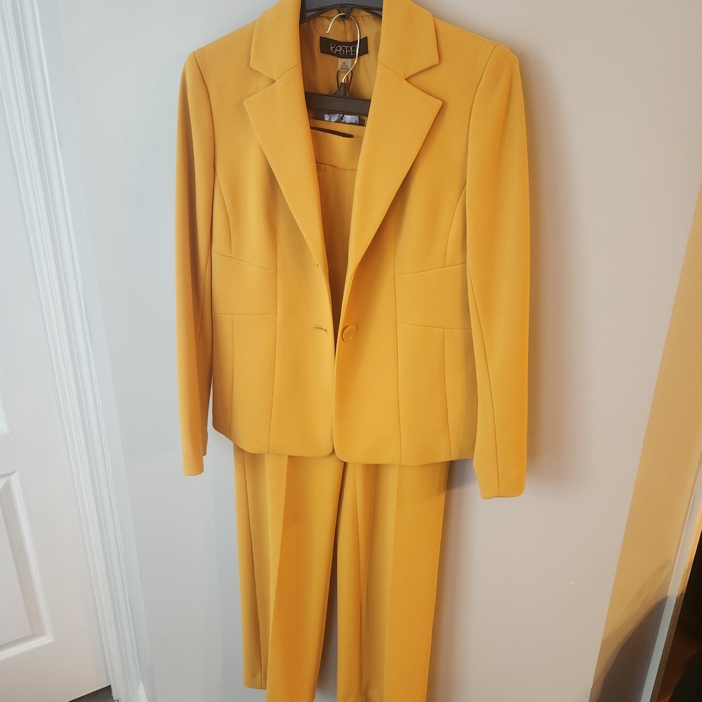 Kasper Mustard Yellow Women's Suit Set